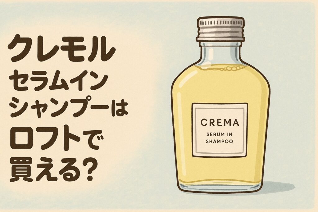 クレモルセラムインシャンプーはロフトで買える？おしゃれなイラスト風ボトル画像